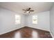 Spacious bedroom with hardwood floors and ceiling fan at 2752 21St Ne St, Hickory, NC 28601