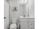 Clean bathroom with white vanity and shower/tub combo at 3731 S Tryon St, Charlotte, NC 28217