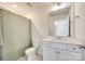 Simple bathroom with a shower/tub combo and white vanity at 6141 Russo Ct, Lancaster, SC 29720