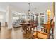 Elegant dining room with hardwood floors and view to the back porch at 6248 Raven Rock Dr, Denver, NC 28037