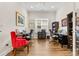 Spacious home office with two work stations and hardwood floors at 6248 Raven Rock Dr, Denver, NC 28037