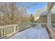 Wooden deck overlooking wooded backyard at 6926 Linkside Ct, Charlotte, NC 28277