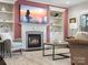 Cozy living room featuring a fireplace with a mantel, and plush seating area at 120 Trelawn St, Fort Mill, SC 29715