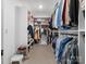 Spacious walk-in closet provides ample shelving and hanging space for organized storage of clothing and accessories at 120 Trelawn St, Fort Mill, SC 29715