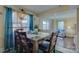 Inviting dining area with wooden table and seating near the living room, perfect for Gathering gatherings at 1687 Riverdale Dr, Rock Hill, SC 29732