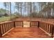 Wooden deck with access to the backyard at 203 Bud Black Rd, Crouse, NC 28033