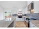 Modern kitchen features granite countertops, white cabinets, and a farmhouse sink at 203 Bud Black Rd, Crouse, NC 28033