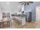 Modern kitchen with granite counters and island at 203 Bud Black Rd, Crouse, NC 28033