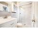 Clean bathroom with white vanity, glass shower, and updated fixtures at 2203 O'Hara Dr, Charlotte, NC 28273