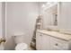 Charming bathroom featuring beadboard, a white vanity, and updated fixtures at 2203 O'Hara Dr, Charlotte, NC 28273