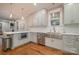 Modern kitchen with stainless steel farm sink and white cabinets at 2358 Morton St, Charlotte, NC 28208