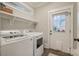 Convenient laundry room with washer, dryer, and exterior access at 2358 Morton St, Charlotte, NC 28208