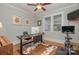 Bright home office with hardwood floors and built-in desk at 2358 Morton St, Charlotte, NC 28208