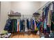 Large closet with double hanging rods and shelving at 241 Pinecrest Ct, Taylorsville, NC 28681