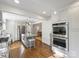 Modern kitchen showcasing stainless steel appliances and a large kitchen island at 2625 Croydon Rd, Charlotte, NC 28209