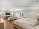 Main bedroom with sitting area, TV, and French doors leading to a deck at 2625 Croydon Rd, Charlotte, NC 28209