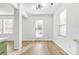 Dining area with hardwood floors, neutral colors and access to backyard at 3220 Capitol Dr, Charlotte, NC 28208