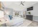 Bright bedroom with a king-size bed and a view of the backyard at 3903 Bon Rea Dr, Charlotte, NC 28226