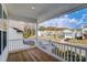 Deck overlooking the neighborhood with wooden flooring at 5036 Heathland Dr # 71, Charlotte, NC 28215