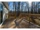 Wooden deck overlooking a wooded backyard at 5966 Quarter Mile Rd # 2, Clover, SC 29710