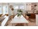 Modern dining area with white table and chairs, open to kitchen at 604 N Providence St, Waxhaw, NC 28173