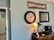 Inviting coffee bar area with clock and mirror at 6963 Kershaw Camden Hwy, Kershaw, SC 29067