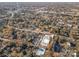 Wide aerial view of a town, including a pool at 714, 716 Lucas St # 2A, Rock Hill, SC 29730