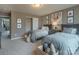 Two twin beds in a well-lit bedroom with gray walls and carpeted floor at 12028 Grinstead Ln # 292, Charlotte, NC 28278