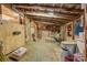 Interior of a horse stable with hay bales and supplies at 1262 Ring Tail Rd, Claremont, NC 28610