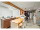 Basement kitchenette with double sink and kitchen island at 127 Halifax Ct, Gastonia, NC 28056