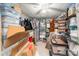 Organized basement storage area with shelving and containers at 127 Halifax Ct, Gastonia, NC 28056