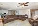 Finished basement with sectional sofa and additional seating at 127 Halifax Ct, Gastonia, NC 28056