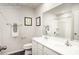 Bathroom with double vanity and a shower/tub combination at 1705 Gutter Branch Dr, Charlotte, NC 28216