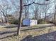 Backyard with shed and mature trees at 1716 Dallas Ave, Charlotte, NC 28205