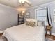 Spacious bedroom with a queen-size bed, large windows, and hardwood floors at 1716 Dallas Ave, Charlotte, NC 28205