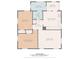 One-story floor plan shows a living room, kitchen, two bedrooms and bath at 1716 Dallas Ave, Charlotte, NC 28205