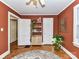 Inviting hallway with decorative accents and built-in shelving at 1716 Dallas Ave, Charlotte, NC 28205