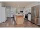 Bright, spacious kitchen featuring an island and stainless steel appliances at 198 Clouse Ln, Taylorsville, NC 28681