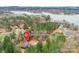 Aerial view showing house location near lake at 2044 Chameleon Rd, York, SC 29745