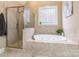 Bathroom with soaking tub and walk-in shower at 2044 Chameleon Rd, York, SC 29745