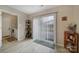 Bright kitchen area featuring a sliding glass door and a view into the laundry room at 2935 Dairy Farm Dr, Monroe, NC 28110