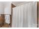 Bathroom with shower stall and white shower curtain at 3019 Parkstone Dr, Charlotte, NC 28210