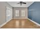 Spacious bedroom with double doors and light neutral walls at 4025 Weddington Manor Ct, Matthews, NC 28104