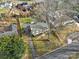 Aerial view of a charming house with large yard at 6737 Lancer Dr, Charlotte, NC 28226