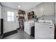 Laundry room with washer, dryer, and extra storage at 6737 Lancer Dr, Charlotte, NC 28226