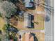 House's backyard and driveway from an aerial perspective at 6816 Idlewild Rd, Charlotte, NC 28212