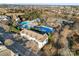 Aerial view of community pool and townhouses at 804 Skybrook Falls Dr, Huntersville, NC 28078