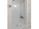 Large walk-in shower with glass enclosure and built-in seat at 1326 Gleason Way, Charlotte, NC 28217