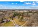 Aerial view showing two houses and a cul-de-sac at 160 Pampas Ln, Mooresville, NC 28117