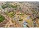 Aerial view of property showing layout, pool, landscaping, and surrounding neighborhood at 160 Pampas Ln, Mooresville, NC 28117